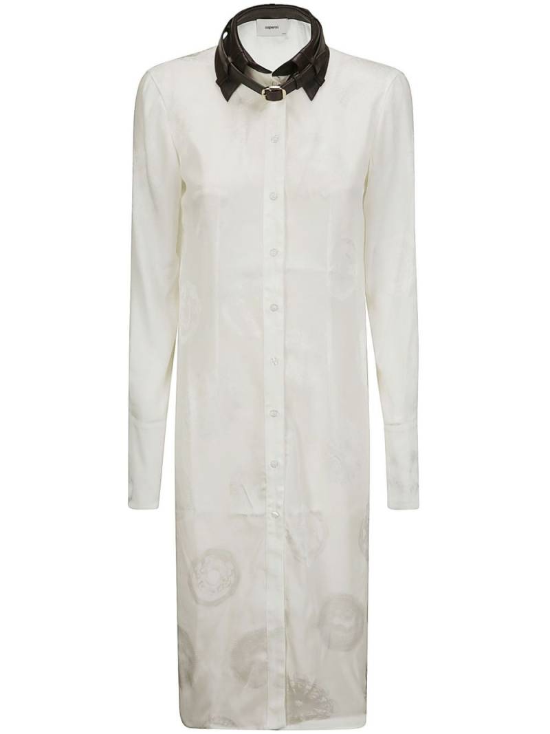 Coperni collar-detail silk dress - White von Coperni