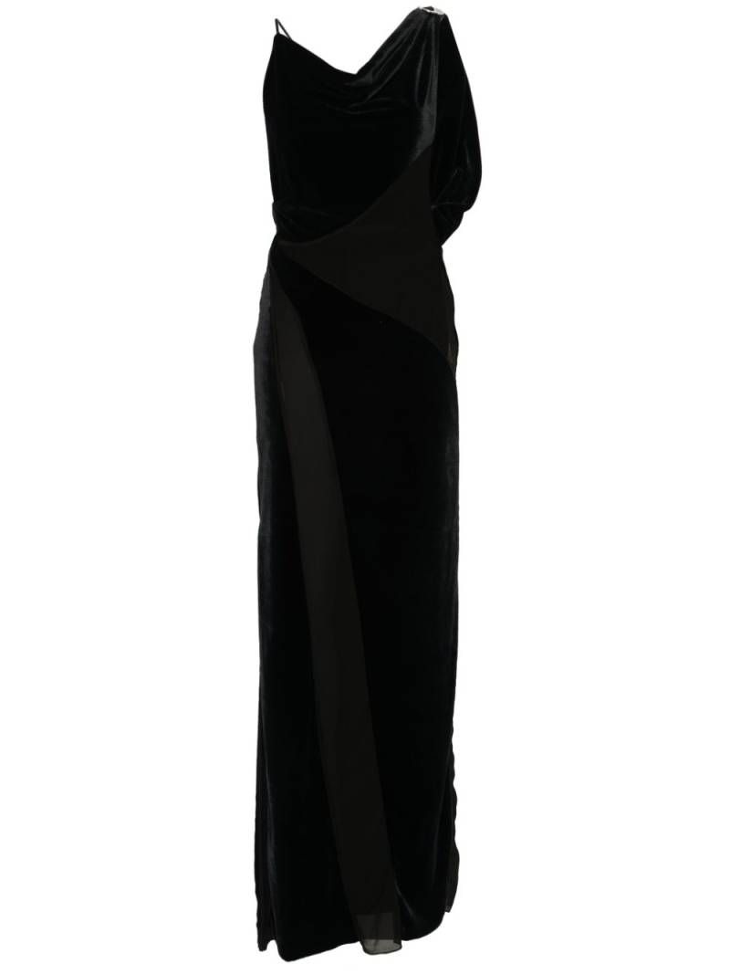 Coperni logo-plaque panelled maxi dress - Black von Coperni