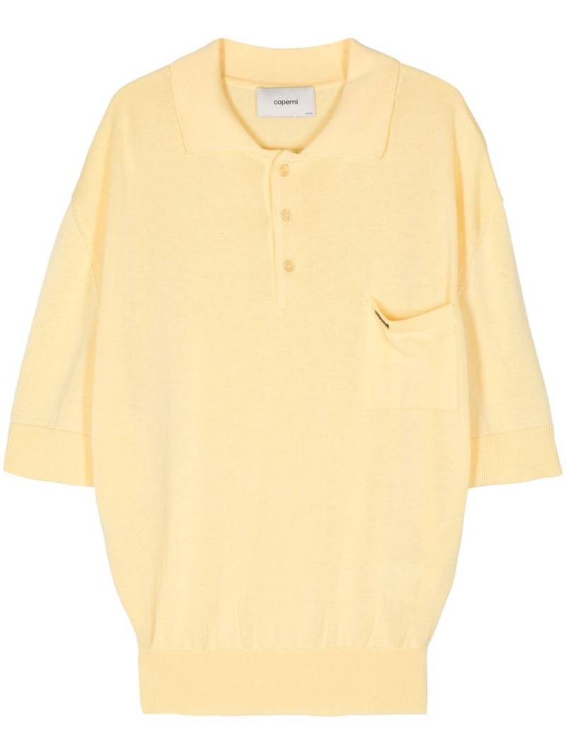 Coperni logo-plaque polo shirt - Yellow von Coperni