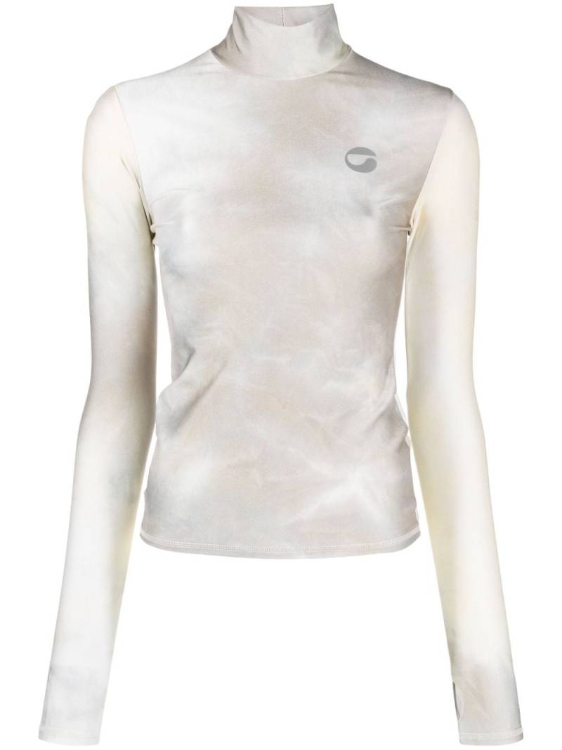 Coperni metallic logo-print top - Neutrals von Coperni