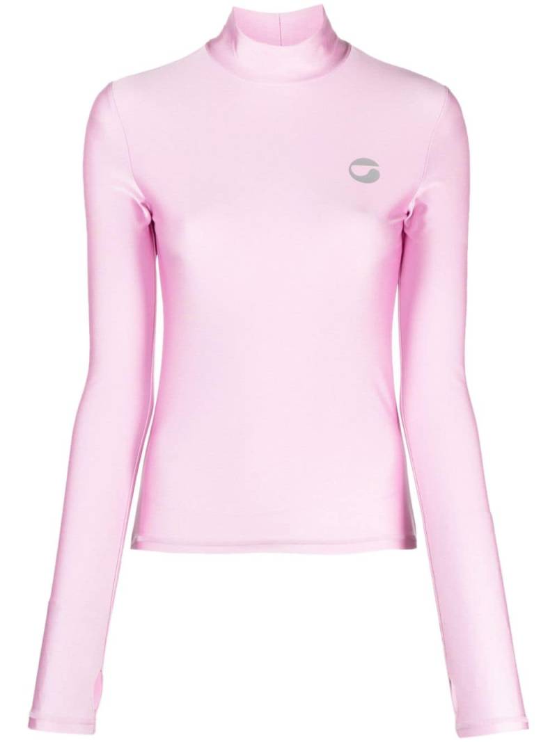 Coperni logo-print long-sleeve top - Pink von Coperni