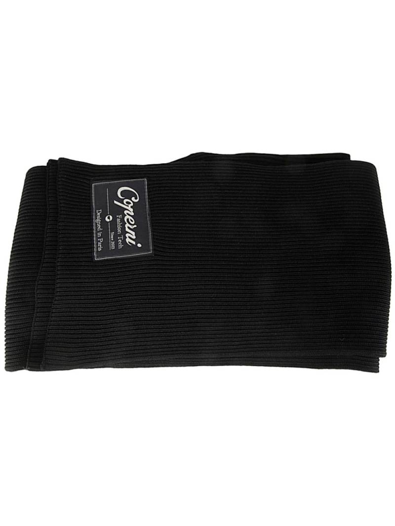 Coperni logo patch ribbed scarf - Black von Coperni