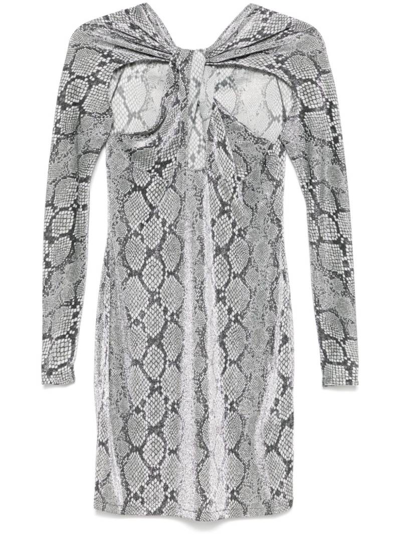 Coperni lurex snake-print mini dress - Grey von Coperni