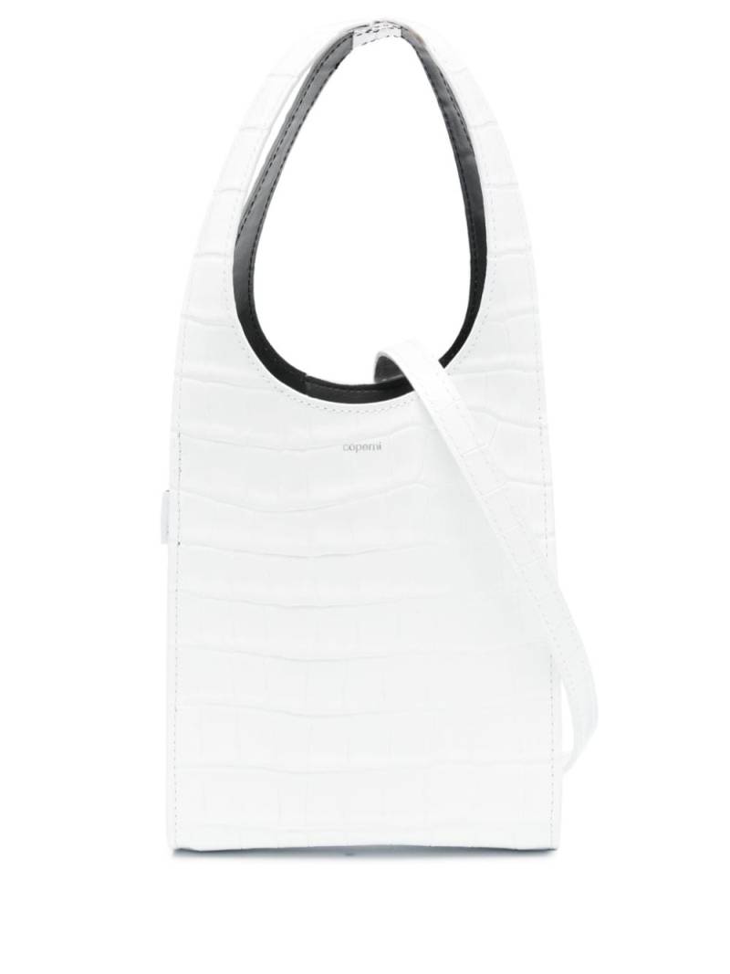 Coperni micro Swipe tote bag - White von Coperni