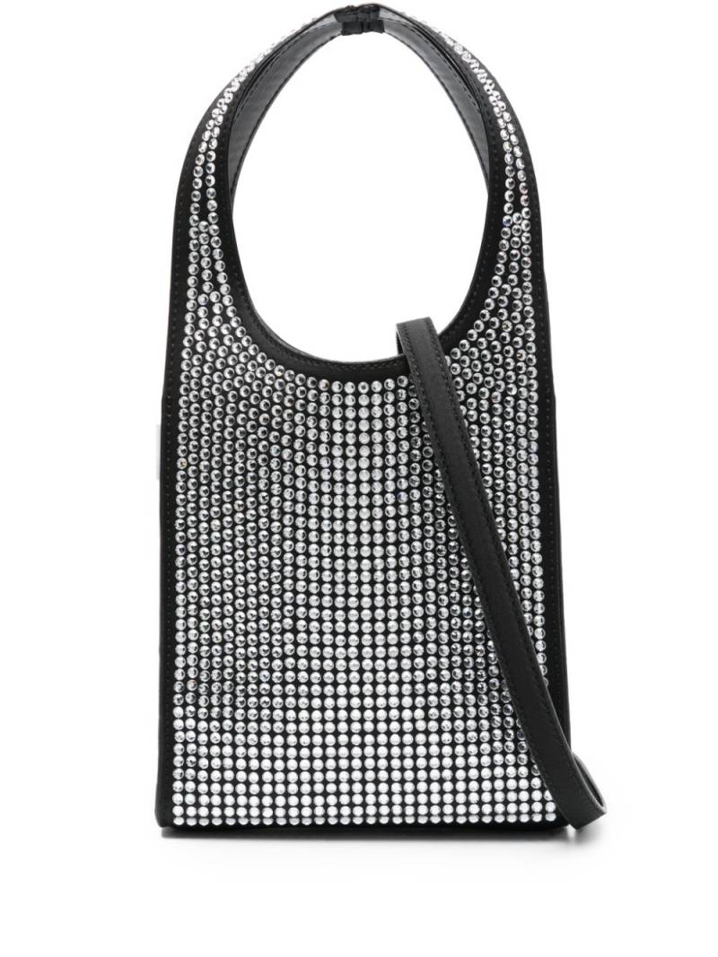 Coperni mini Swipe crystal-embellished tote bag - Black von Coperni