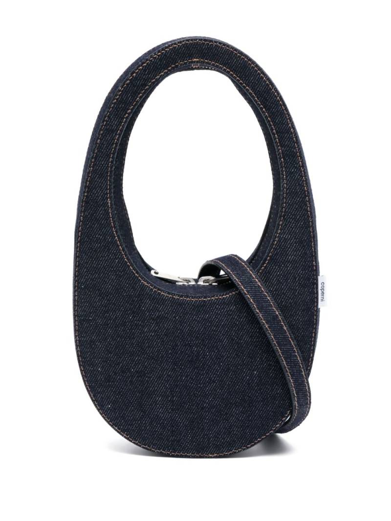 Coperni mini Swipe denim crossbody bag - Blue von Coperni