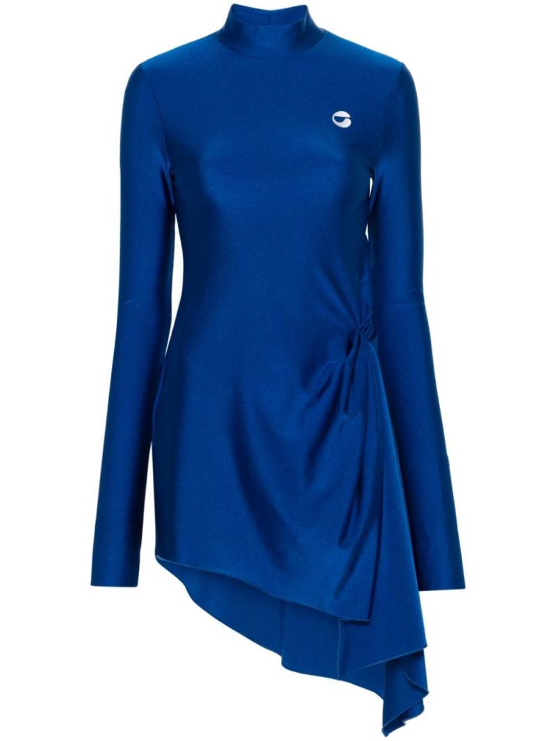 Coperni mock-neck draped minidress - Blue von Coperni