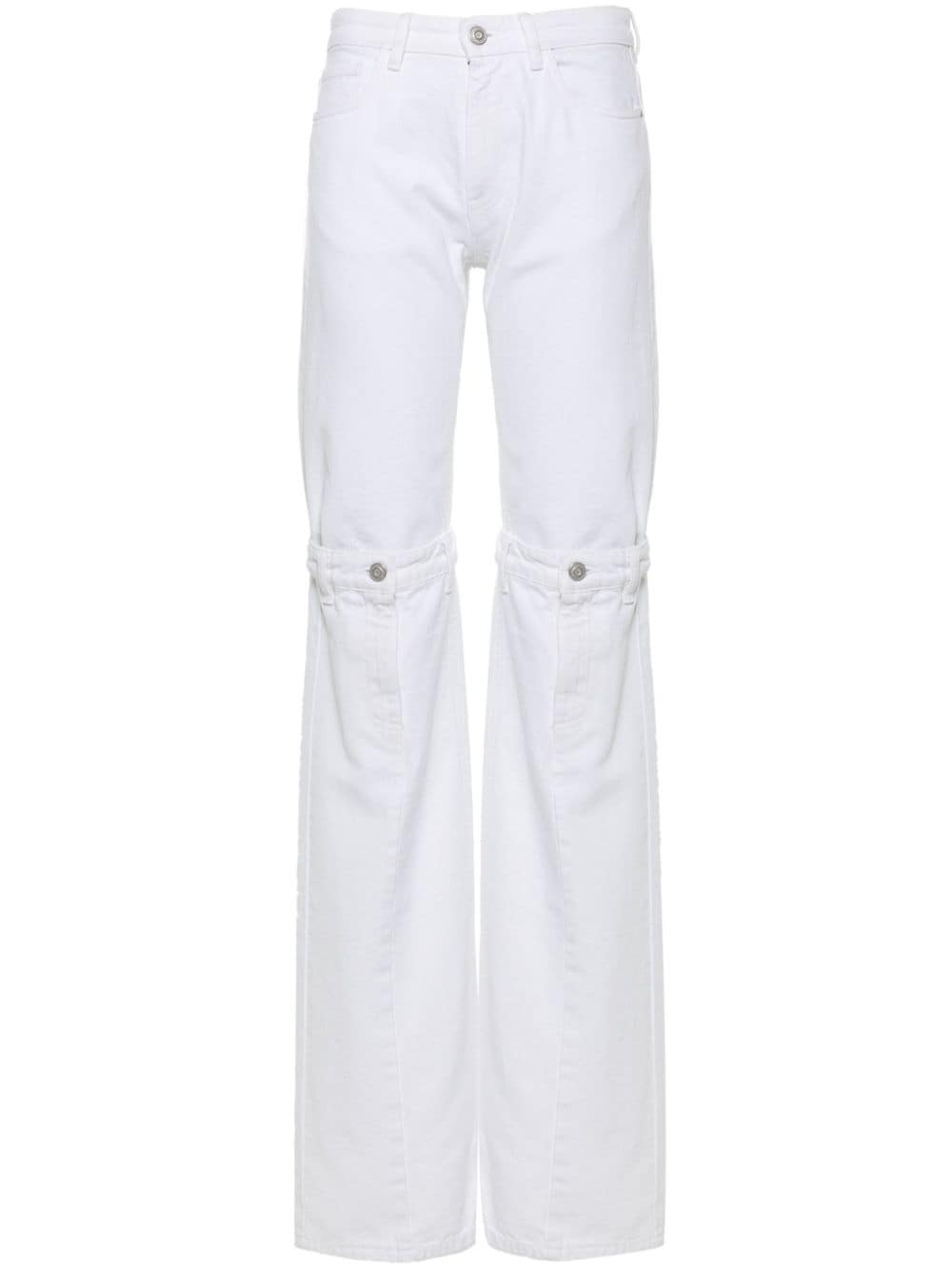 Coperni open-knee flared jeans - White von Coperni