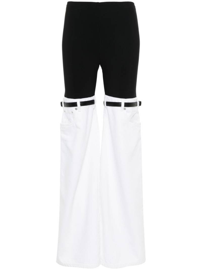 Coperni panelled flared trousers - Black von Coperni