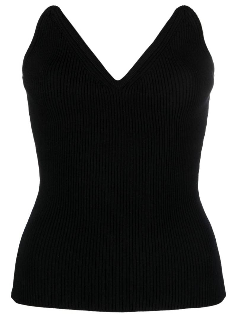 Coperni ribbed-knit bustier top - Black von Coperni