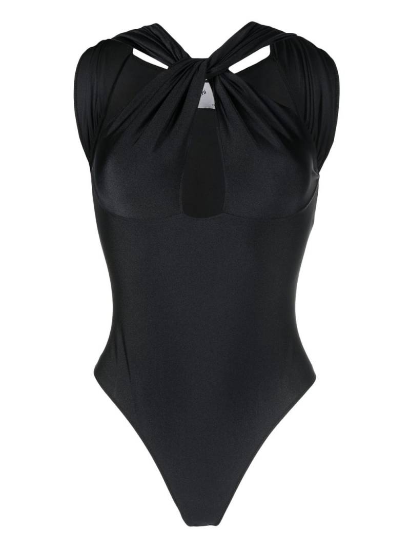 Coperni twist-front cut-out bodysuit - Black von Coperni