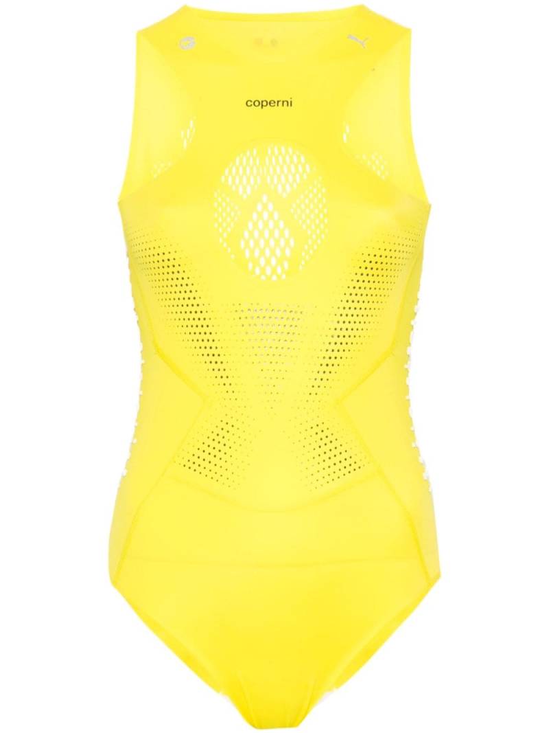 Coperni x Puma cut-out detail bodysuit - Yellow von Coperni