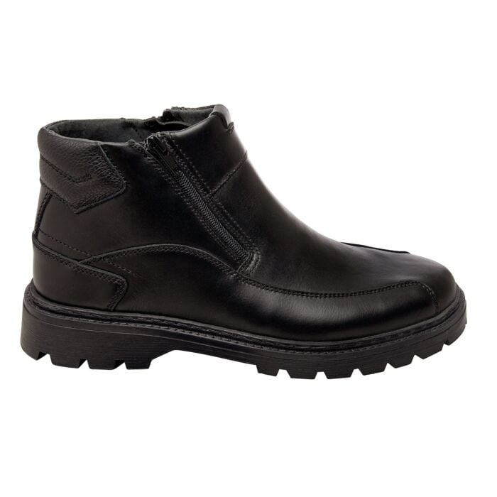 Corami Winterkurzstiefel aus Leder für Herren, schwarz, 40 von Corami