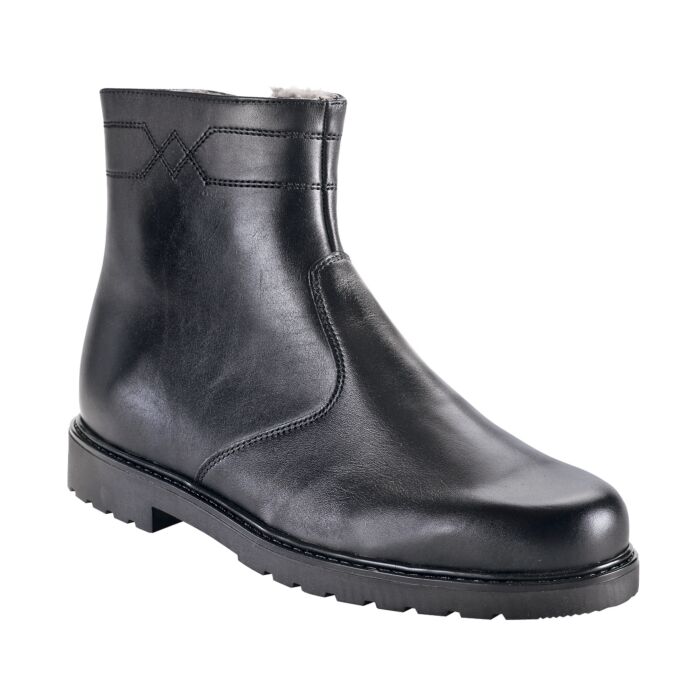 Corami Winterstiefel aus Leder mit Lammfellfutter, schwarz, 39 von Corami