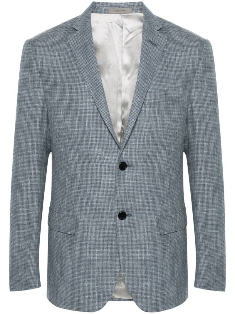 Corneliani checked single-breasted blazer - Blue von Corneliani