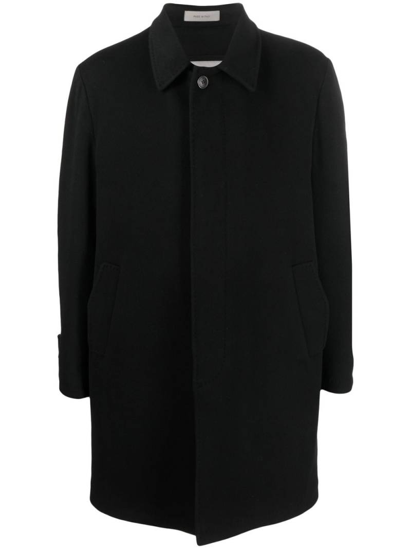 Corneliani concealed single-breasted coat - Black von Corneliani