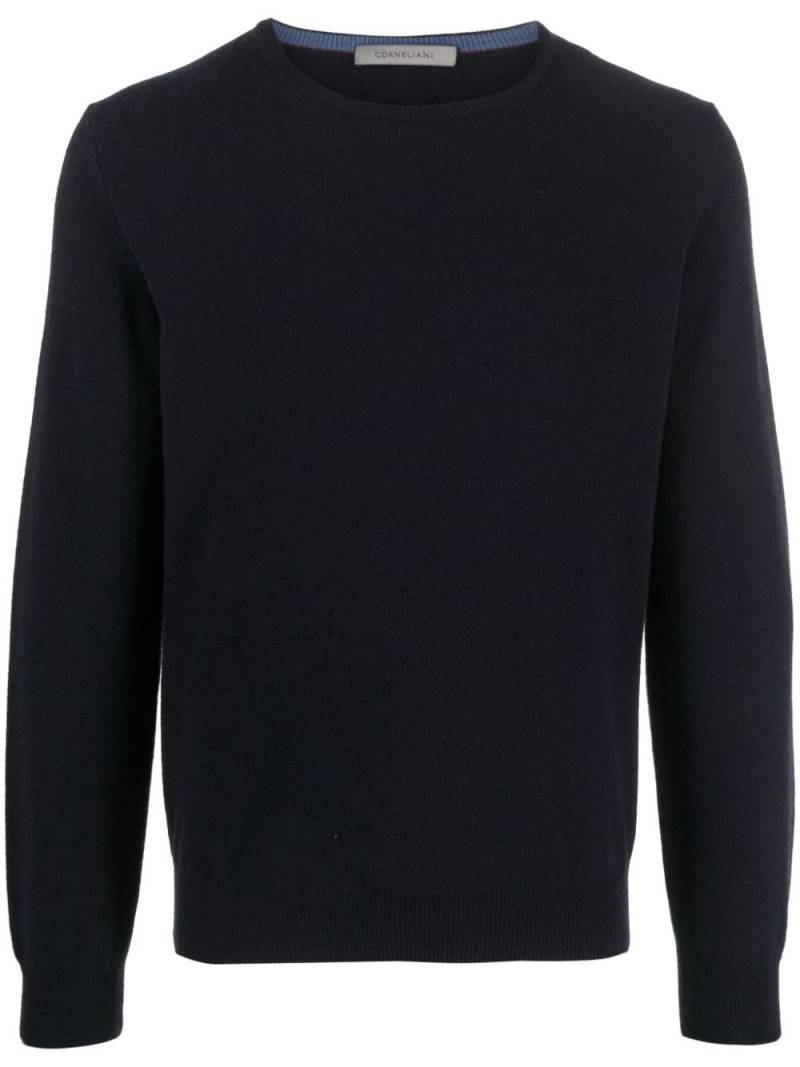 Corneliani crew-neck fine-knit jumper - Blue von Corneliani