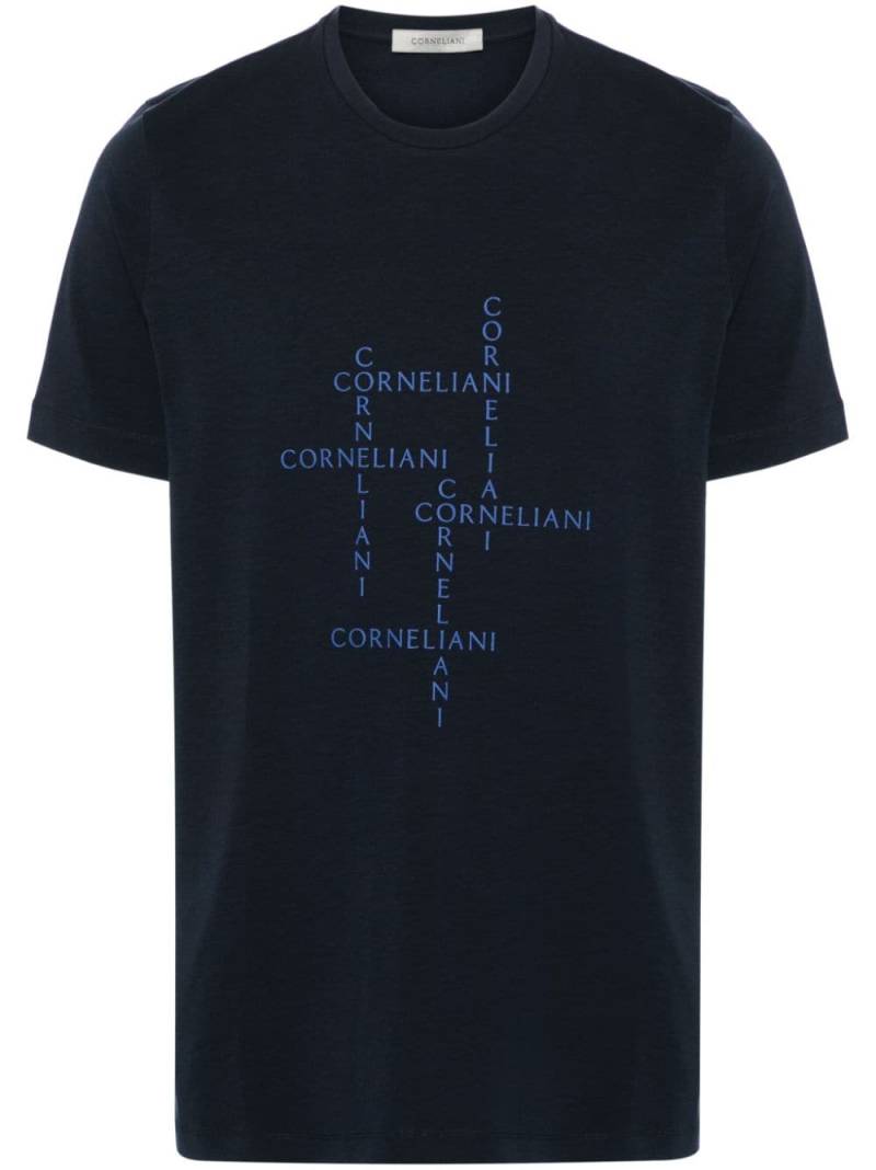 Corneliani crew-neck stretch-jersey T-shirt - Blue von Corneliani