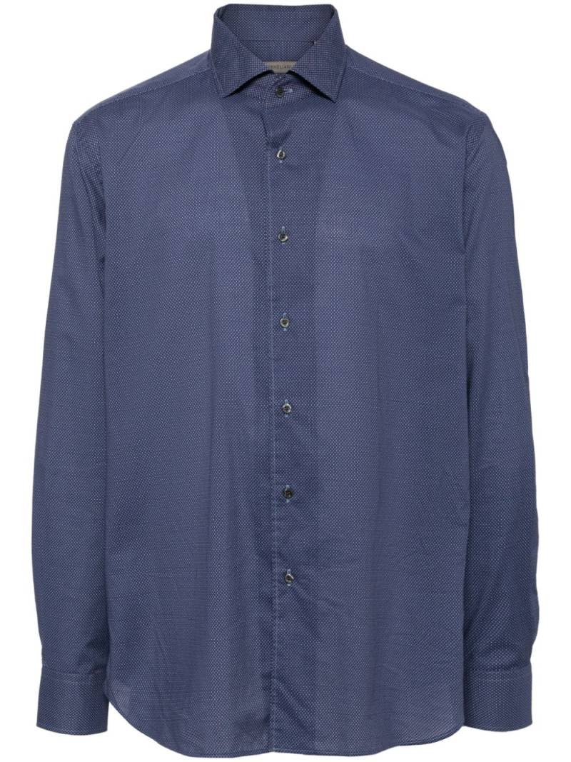 Corneliani cutaway-collar cotton shirt - Blue von Corneliani