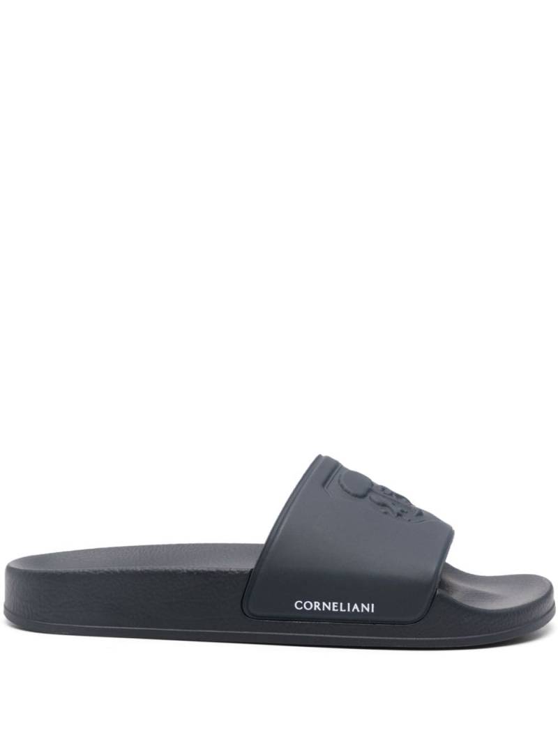 Corneliani embossed-logo slides - Blue von Corneliani