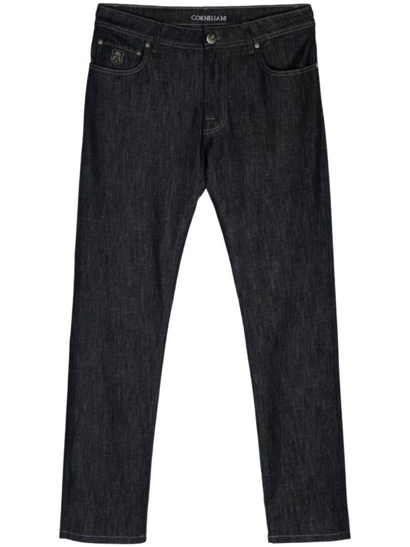 Corneliani embroidered-logo jeans - Blue von Corneliani