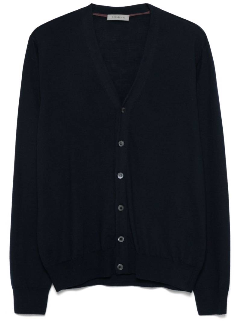 Corneliani fine-knit cardigan - Blue von Corneliani