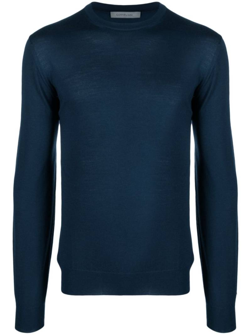 Corneliani fine-knit wool jumper - Blue von Corneliani