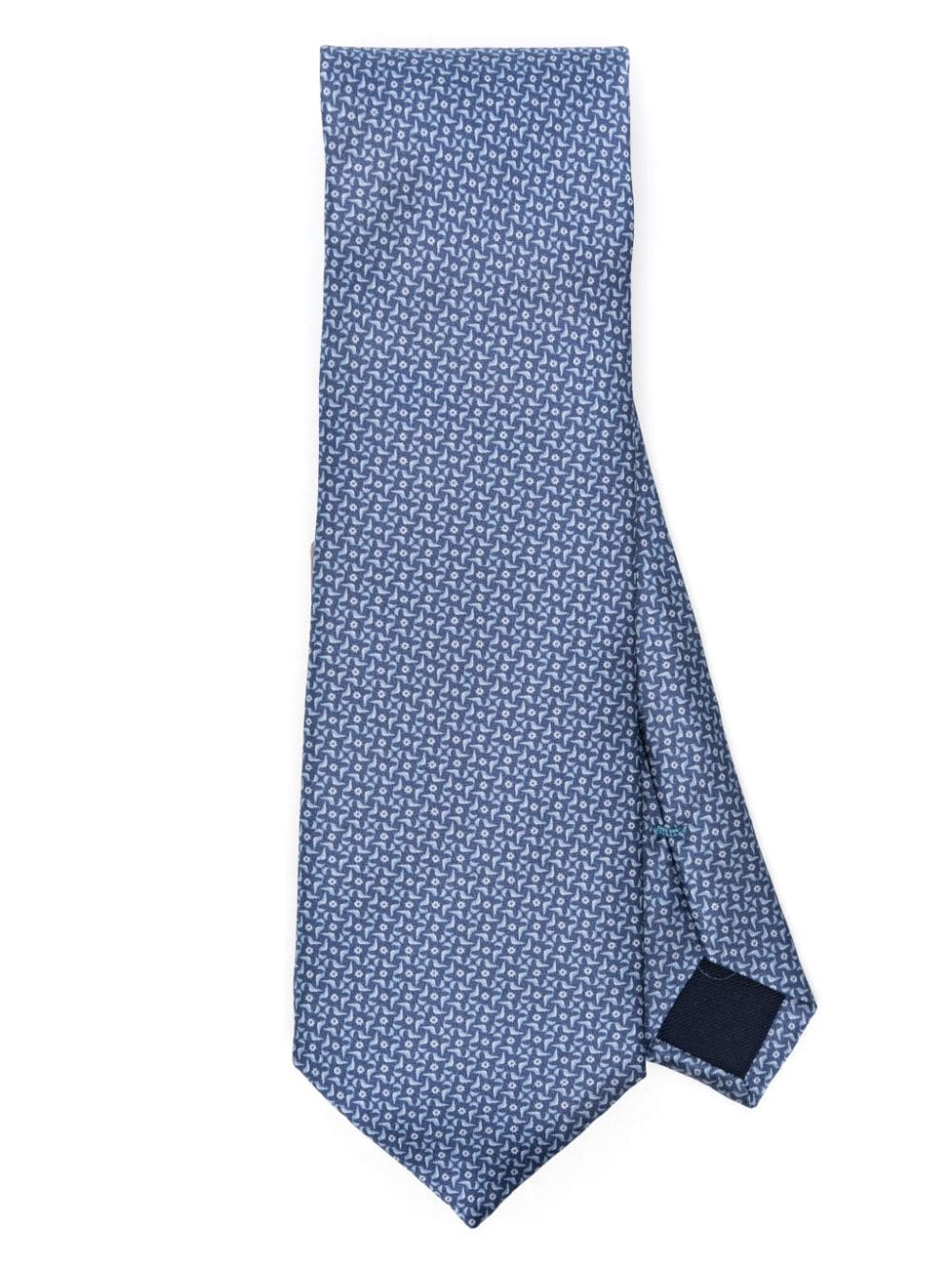 Corneliani floral-jacquard silk tie - Blue von Corneliani