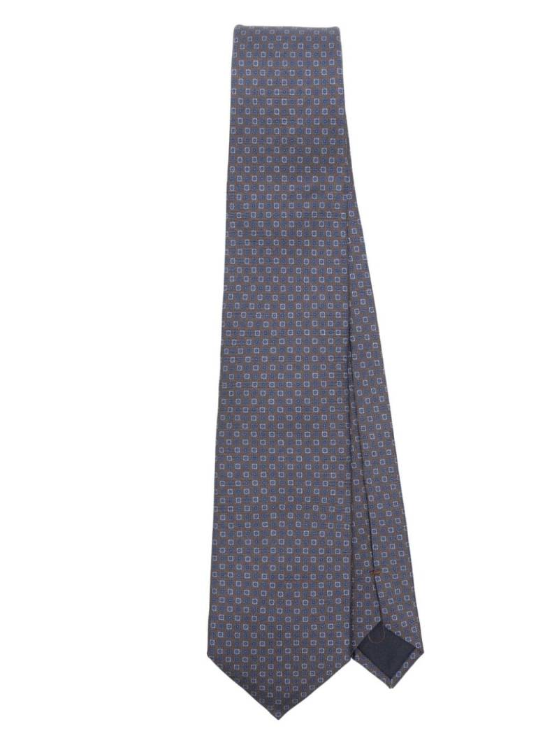 Corneliani floral-print tie - Brown von Corneliani