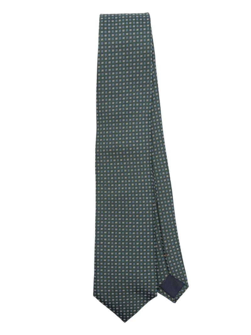 Corneliani geometric-jacquard tie - Blue von Corneliani