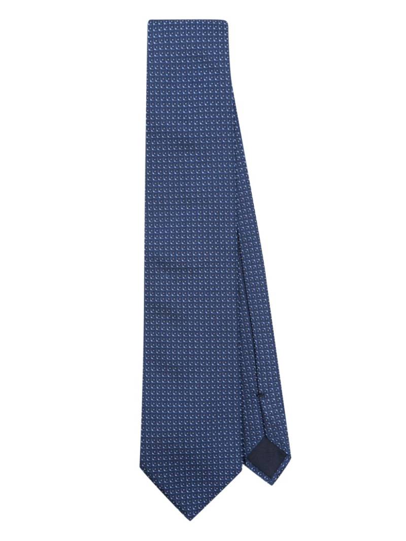 Corneliani geometric-jacquard tie - Blue von Corneliani