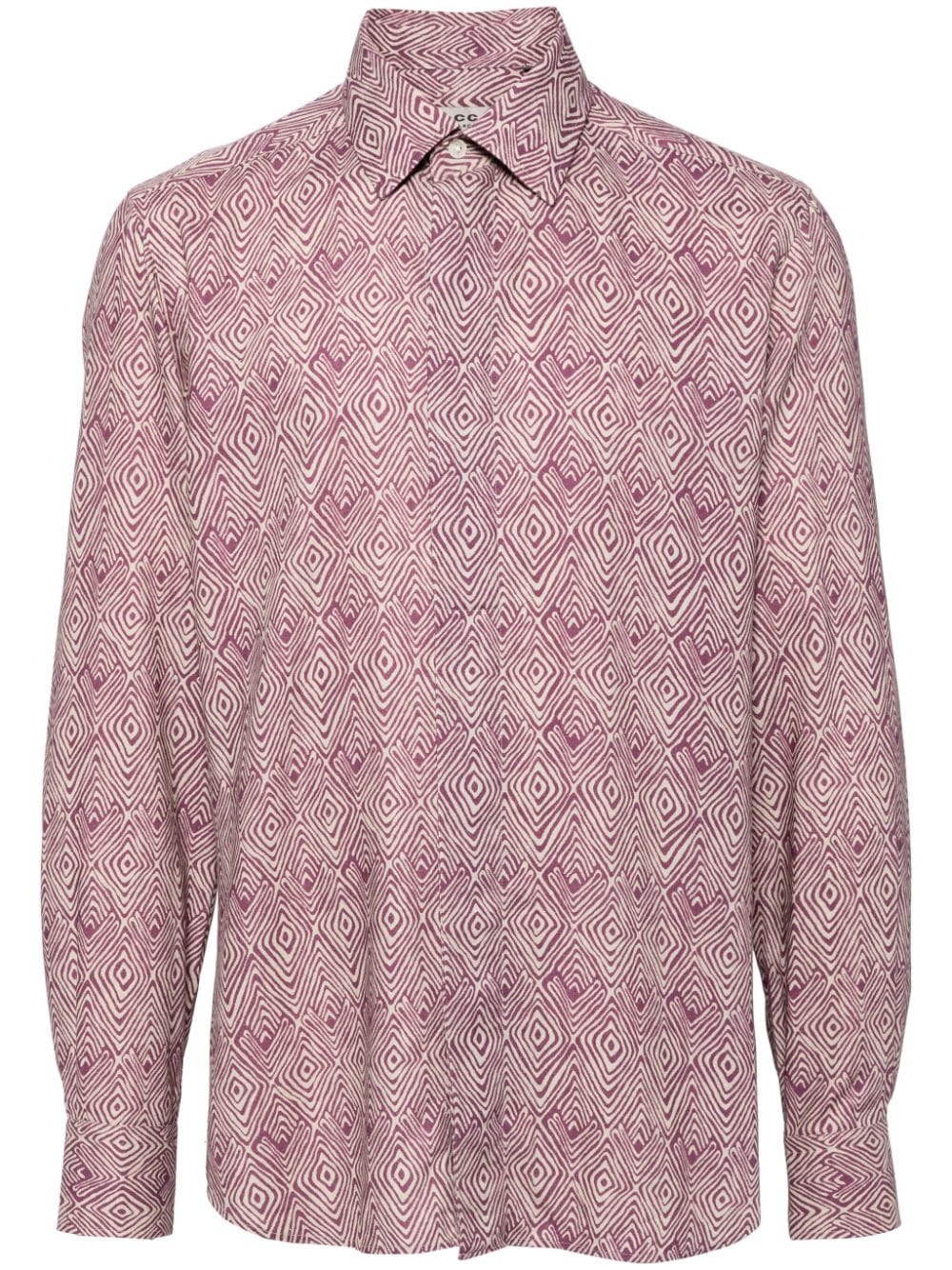 Corneliani geometric-print shirt - Purple von Corneliani