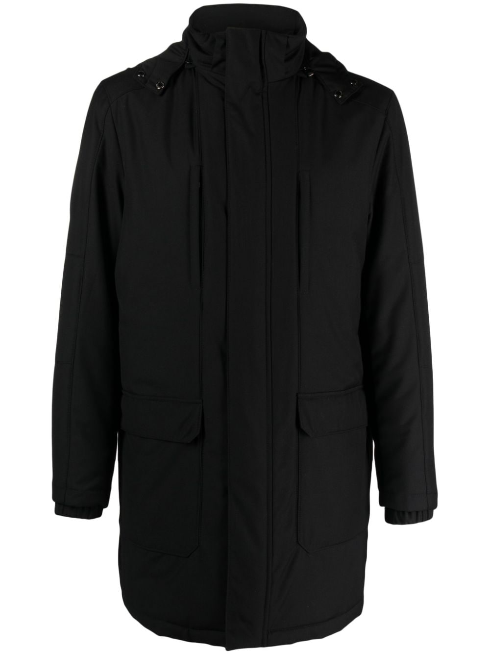 Corneliani high-neck padded coat - Black von Corneliani