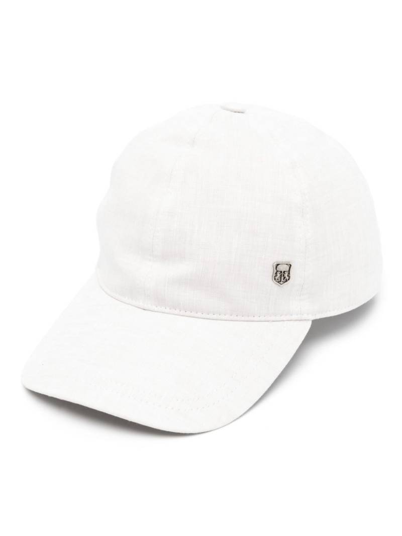 Corneliani logo-appliqué cap - Grey von Corneliani