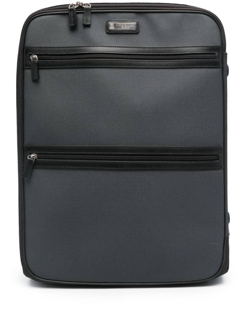 Corneliani logo-plaque zipped suitcase - Black von Corneliani