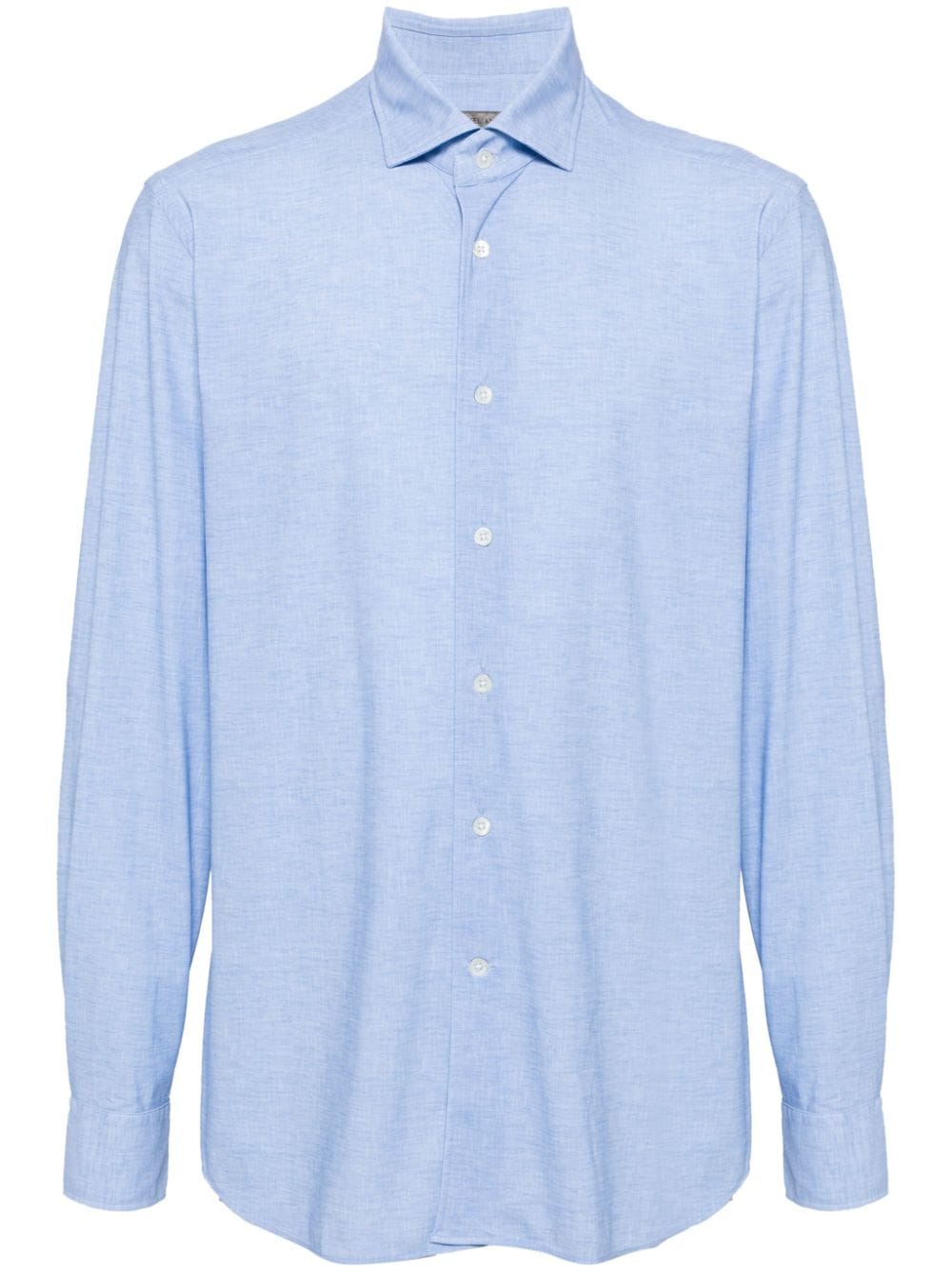 Corneliani long-sleeve chambray shirt - Blue von Corneliani