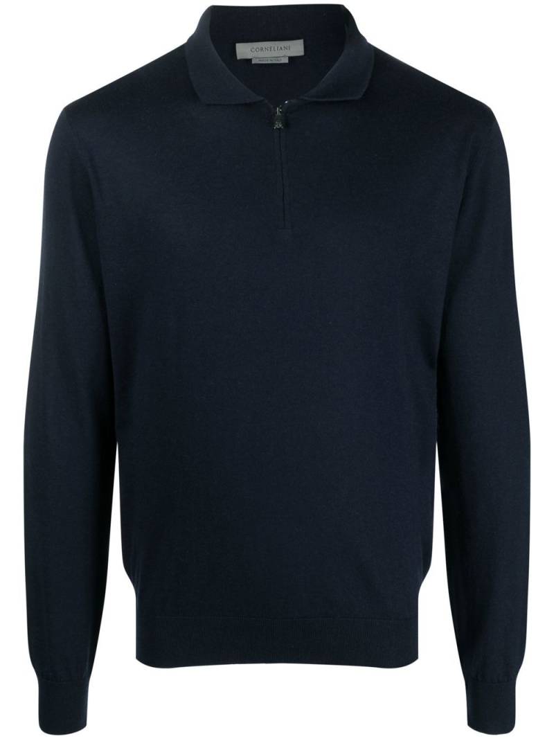 Corneliani half-zip sweatshirt - Blue von Corneliani