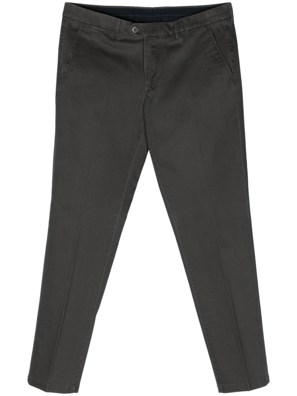 Corneliani mid-rise cotton chino trousers - Grey von Corneliani