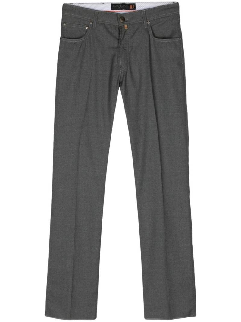 Corneliani mid-rise straight-leg trousers - Grey von Corneliani