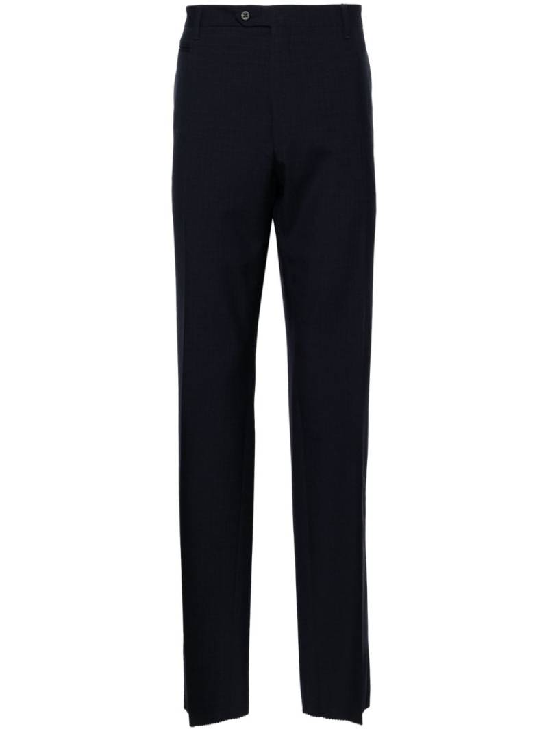 Corneliani mid-rise tailored wool trousers - Blue von Corneliani