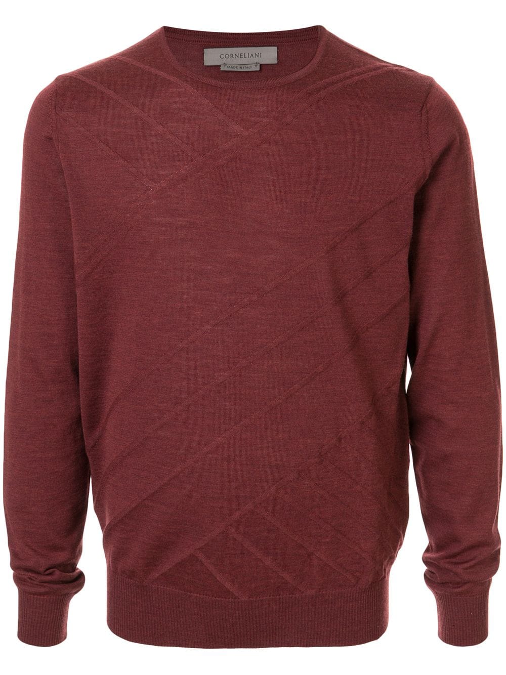 Corneliani multi-line detail fine knit sweater - Red von Corneliani