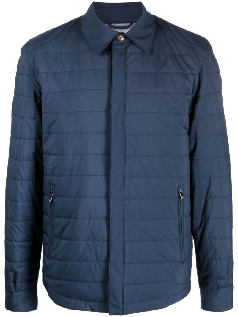 Corneliani padded shirt jacket - Blue von Corneliani