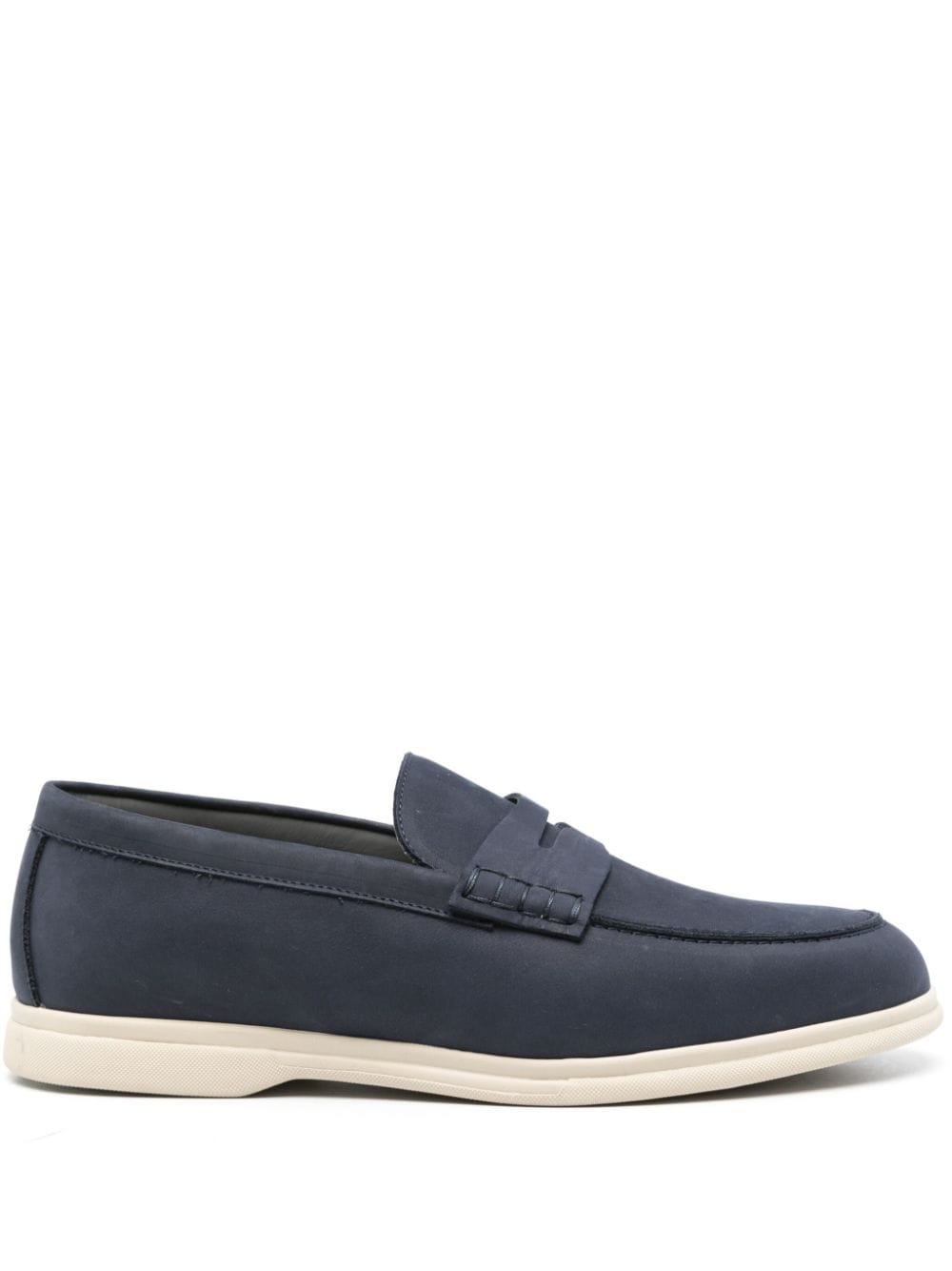 Corneliani penny-slot leather loafers - Blue von Corneliani