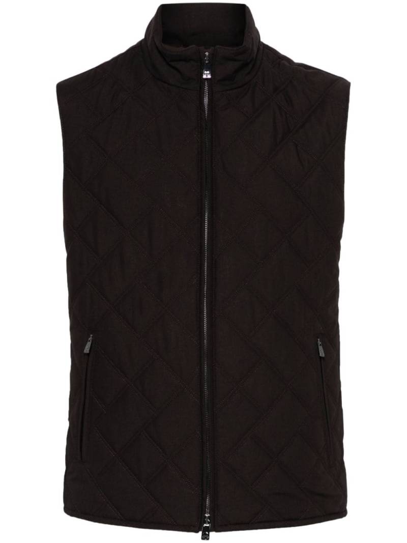 Corneliani quilted gilet - Brown von Corneliani