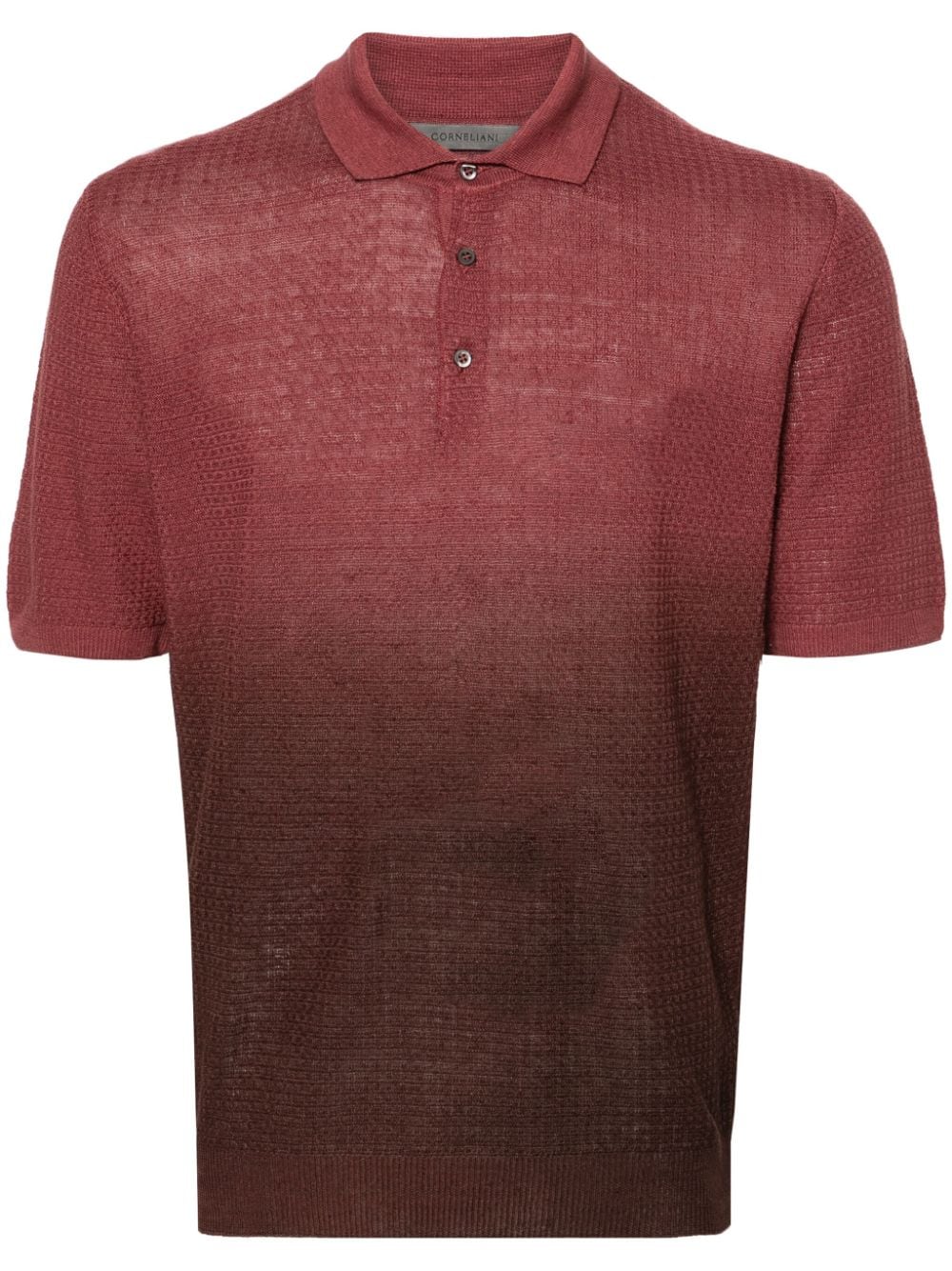 Corneliani ribbed-knit polo shirt - Red von Corneliani