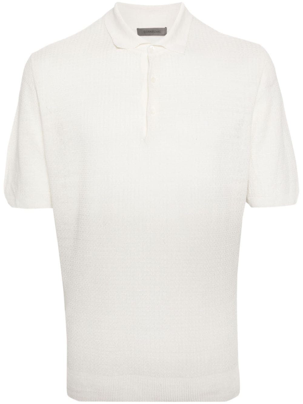 Corneliani ribbed-knit polo shirt - White von Corneliani