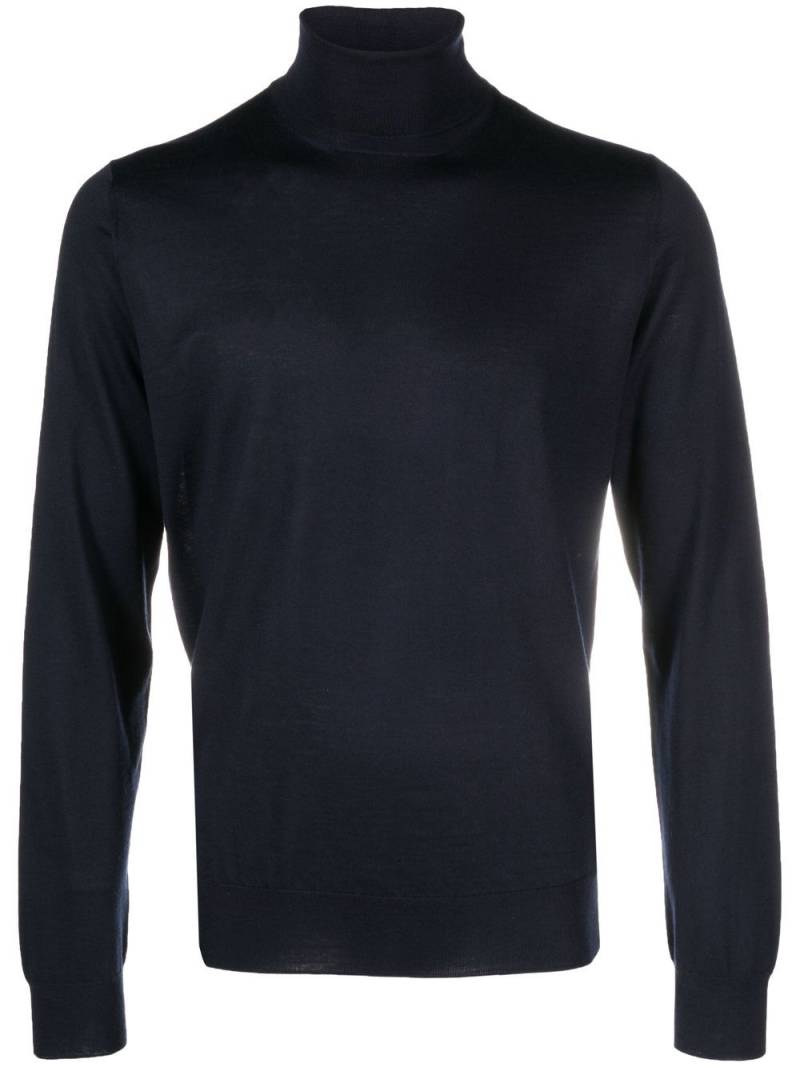 Corneliani roll-neck virgin wool jumper - Blue von Corneliani