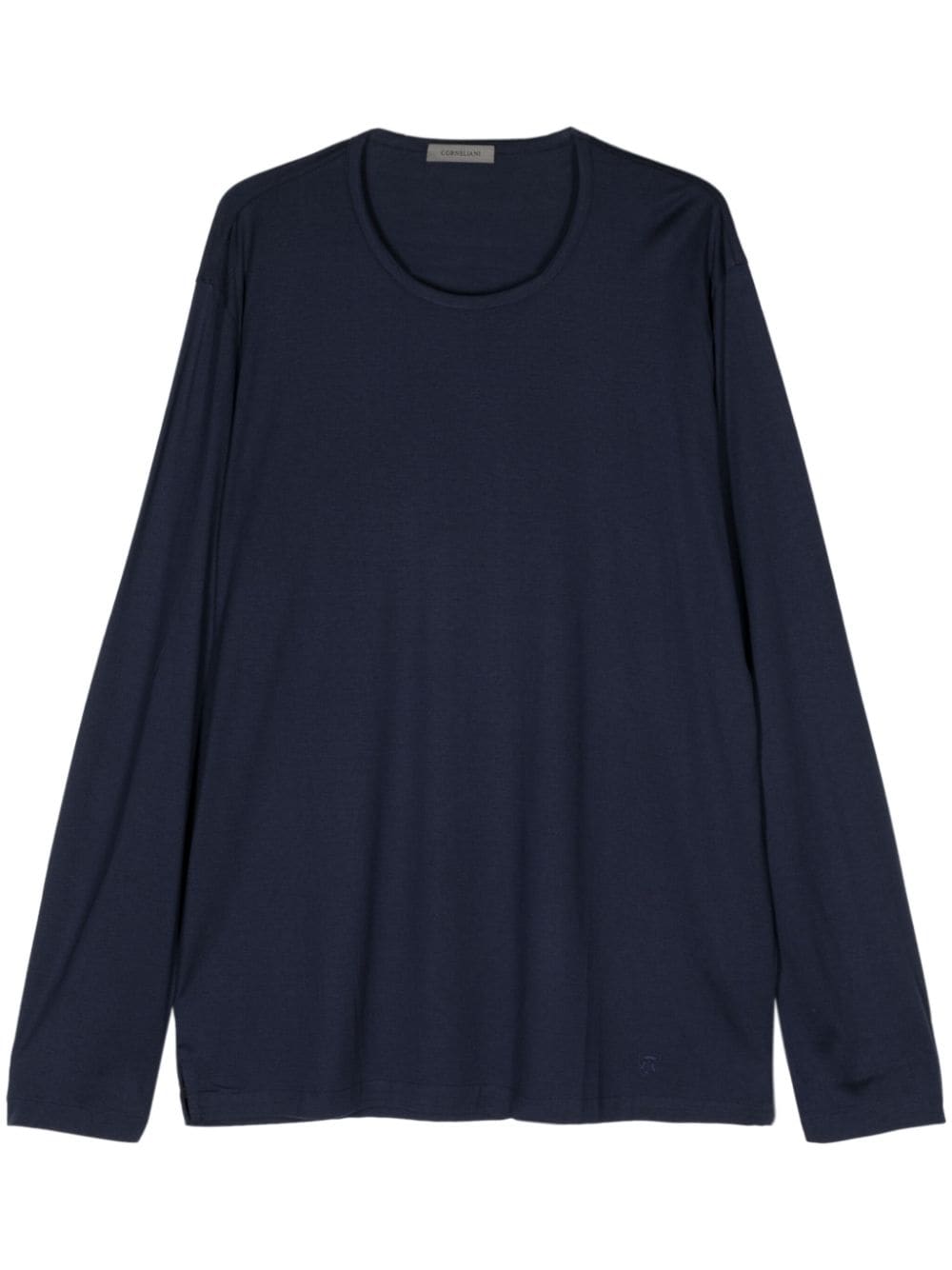 Corneliani round-neck silk T-shirt - Blue von Corneliani