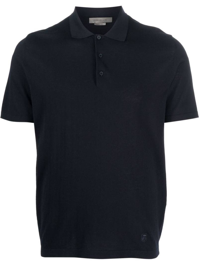 Corneliani short-sleeve cotton polo shirt - Blue von Corneliani