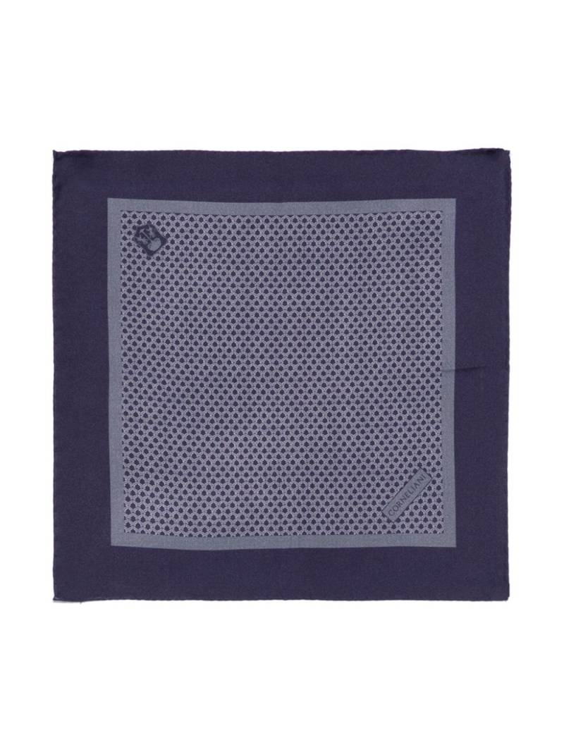 Corneliani silk pocket square - Blue von Corneliani